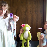 Little ladies with their stuffed animals