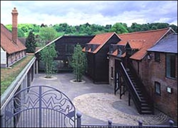 Courtyard at the Roald Dahl museum