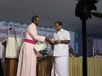 Bishop.Dr.Thomas Abraham releasing the Convention Song book. Dr.P.P.Thomas accept the first copy.