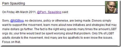 TwitLonger- Sorry, @NGBlog, no decisions, policy or otherwise, are being made. Donors simply want to support the_1299280194718