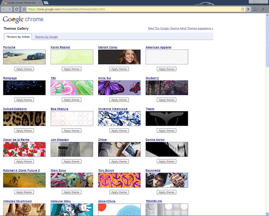 Google Chrome Themes By Artists