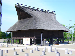Reconstruction of a circa 500 AD warehouse near the Osaka Museum of History