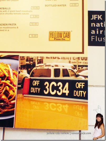 Yellow Cab Pizza signboard