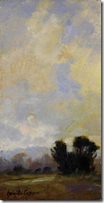 Green Glow, oil on board, 12 x 6