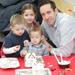 dad and kids