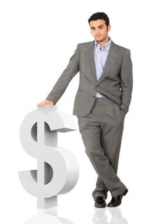 business man with dollar sign