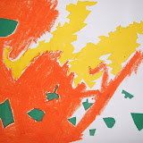 Collage et pastel