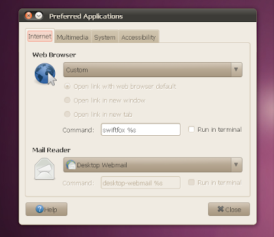 ubuntu 10.04 preferred applications