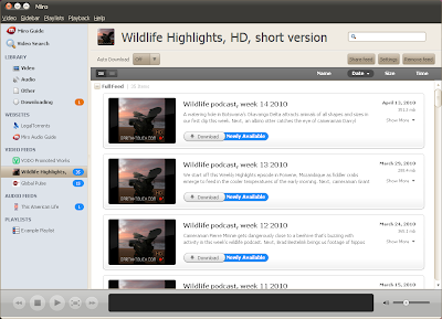 miro 3.0.1 ubuntu screenshot