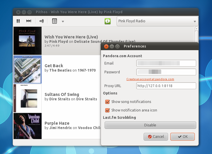 Pithos 0.3 (Pandora Linux Client) Released With Last.fm Scrobbling Support  ~ Web Upd8: Ubuntu / Linux blog