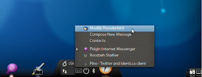 Thunderbird messaging menu AWN