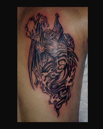 angel demon tattoos. angel and demon tattoos.