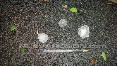 GRANIZO como pelotas de ping pong y algo más