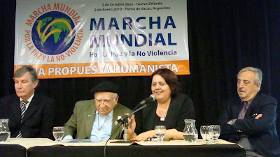 CHIQUI GONZALEZ en la presentación de la Marcha Mundial en Rosario