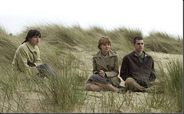 Keira Knightley, Carey Mulligan and Andrew Garfield in NEVER LET ME GO. ..