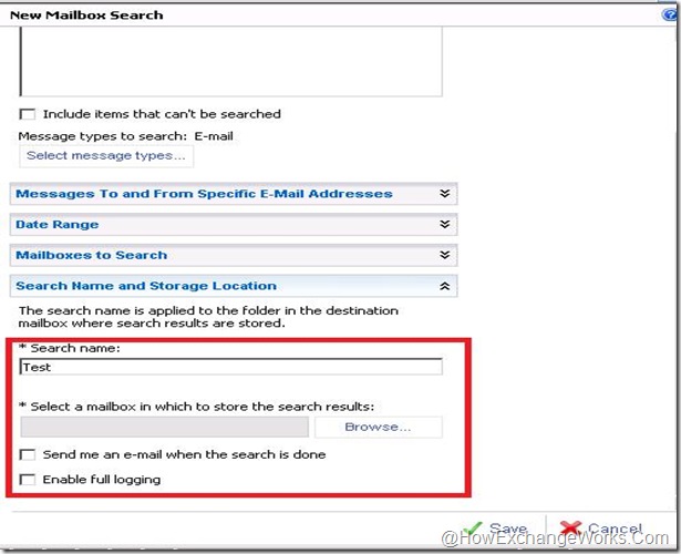 Search options in 2010 RTM