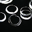 close up round hoop earrings