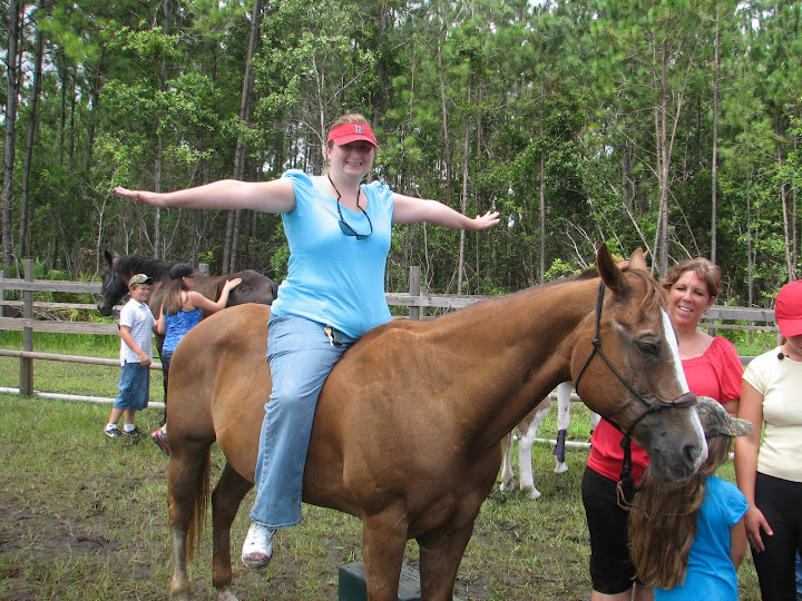 LynnaKay overcoming FEAR of sitting on a horse. 