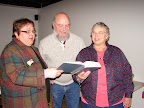 Melissas Mom(right) singing a Thanksgiving hymn with sister Natalie and brother George