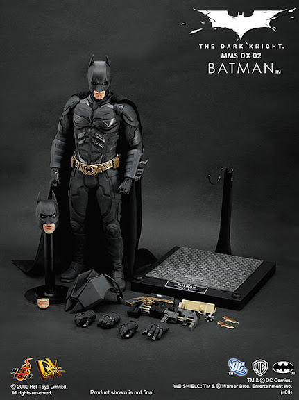 Hot Toys 1:6 DX02 The Dark Knight Batman Figure Light-up Deluxe Stand