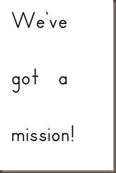 we've got a mission text page