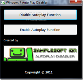 Windows 7 Autoplay Disabler