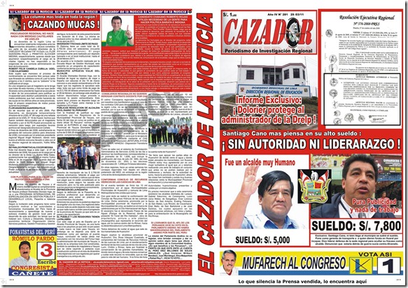 PORTADA E EL CAZADOR DE LA NOTICIA