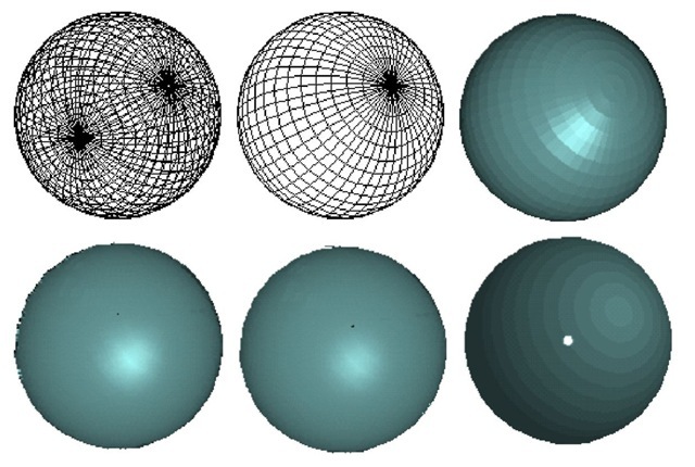 Spheres generated during the timing stage