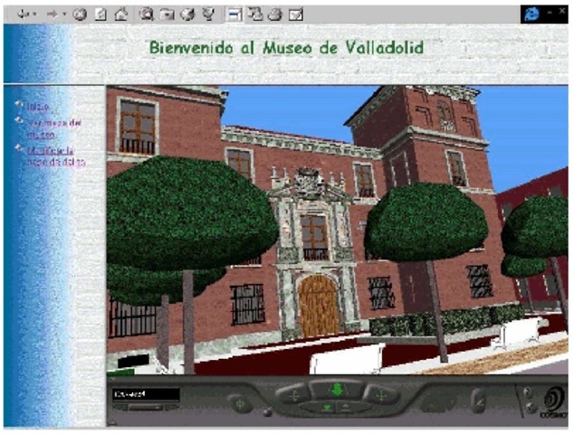  Initial Web page of the virtual museum: View of Fabio Neri's palace