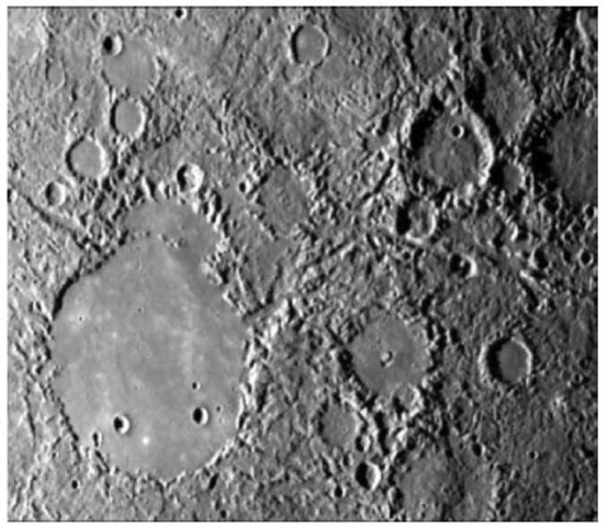 Petrach crater is a relatively recent addition to Mercury's surface. This is evidenced by the relative paucity of craters, compared to the surrounding terrain. The event that created Petrach may have melted so much rock that lava may have flowed through a channel and flooded the crater about 100 km away.