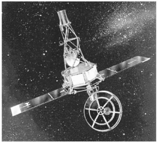 . Mariner 2, launched in 1962, became the first spacecraft to fly by another planet, studying the Venusian atmosphere and surface. During its 32-month journey to Earth's neighbor, the craft made the first-ever measurements of the solar wind, a constant stream of charged particles flowing outward from the Sun. It also measured interplanetary dust, which turned out to be scarcer than predicted. In addition, Mariner 2 detected high-energy charged particles coming from the Sun, including several solar flares, as well as cosmic rays from outside the solar system. As it flew by Venus on 14 December 1962, Mariner 2 scanned the planet with infrared and microwave radiometers, revealing that Venus has cool clouds and an extremely hot surface. Mariner 2's signal was tracked until 3 January 1963. The spacecraft remains in orbit around the Sun.