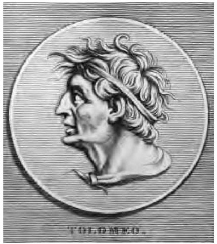 An engraving of Ptolemy I, founder of the Ptolemaic Period in Egypt, c. 304-30 b.c.e.