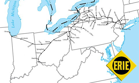 Erie Railroad Map