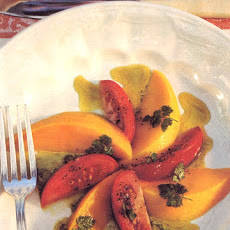 Mango and Tomato Salad with Basil Curry Dressing