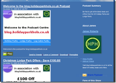 Holidayparkhols Podcast Pages