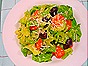 Romaine Salad with Carrots, Celery, Kalamatas & Creamy Parmesan Vinaigrette