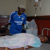  &ndash; James checking in on Gladys after surgery, Jan. 30, 2008......© 2008 NHA Photo