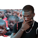  &ndash; Emmerson, pondering plight of his countrymen. (blended picture taken by James Mansaray)