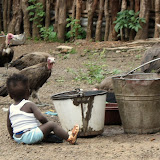 &ndash; Little girl in Sierra Leone playing with vultures. © 2007NHA photographs/JBM