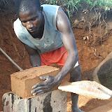  &ndash; making mud bricks....© 2007 NHA photos, J Mansaray