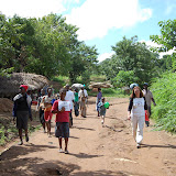  &ndash; walking back to the village after a days work at the school sight -- Sept 2007.......© 2007 NHA photos