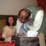  &ndash; © 2007NHA photos... digging thru luggage to show James what we brought from the States.
