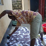  &ndash; Foday pours dye over it ...Nazareth House Media Photos, July 2008
