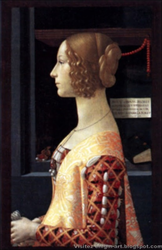 Domenico Ghirlandaio, portrait de Giovanna Tornabuoni, 1490 Domenico Ghirlandaio, portrait de Giovanna Tornabuoni, 1490