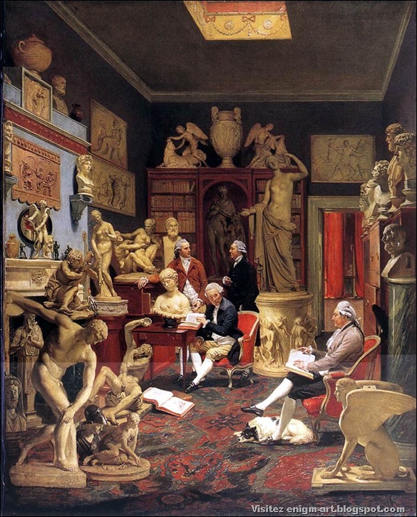 Johann Zoffany, La bibliothèque de Charles Towneley à park street, 1783