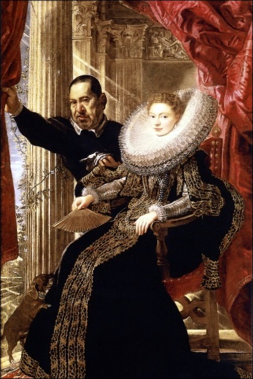 Peter Paul Rubens, Portrait d'une dame avec son nain, 1606 Peter Paul Rubens, Portrait d'une dame avec son nain, 1606