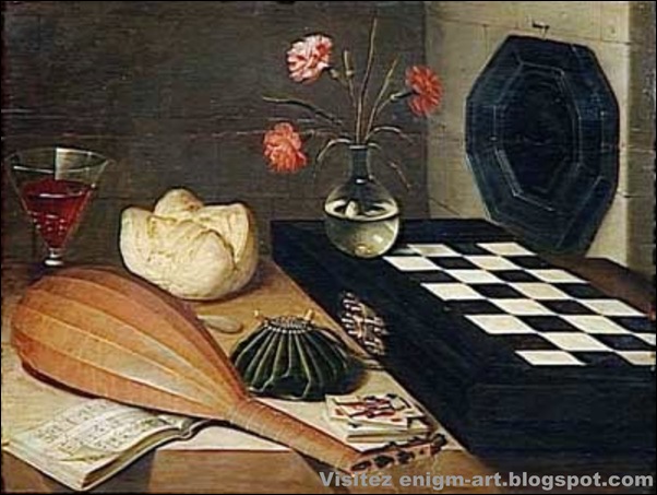 Lubin Baugin, Nature morte à l'échiquier, 1ère moitié du XVIIe siècle Lubin Baugin, Nature morte à l'échiquier, 1ère moitié du XVIIe siècle