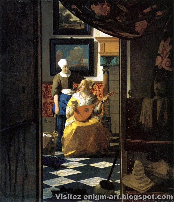 Vermeer, La lettre d'amour, 1667 Vermeer, La lettre d'amour, 1667