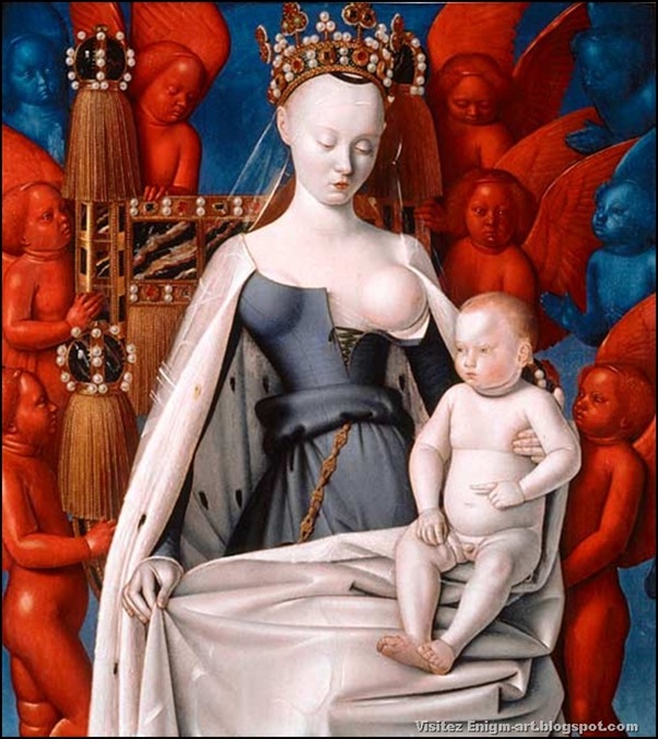 Jean Fouquet, Vierge à l'enfant 1450 Jean Fouquet, Vierge à l'enfant 1450