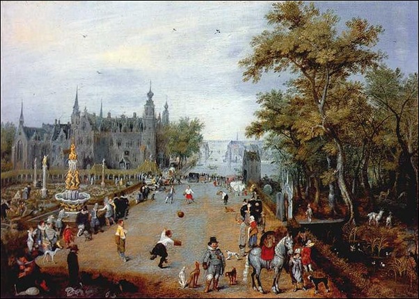 Adrian Van de Venne, Le jeu de paume 1614 Adrian Van de Venne, Le jeu de paume 1614
